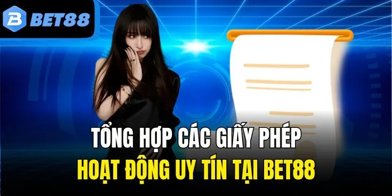 Tổng hợp các giấy phép hoạt động uy tín tại Bet88